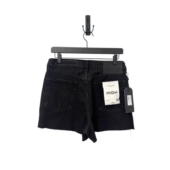 NEW RAG & BONE Black Maya High-Rise Shorts - Picture 3 of 3